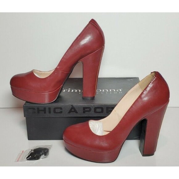 PRIMADONNA COLLECTION WOMEN SZ EURO 40 ROSSO 4 IN HEELS NEW / BOX GP12024-21ECP - Picture 1 of 12
